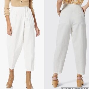NWT Joie Wilmont Linen Cotton Pant in Porcelain Size 6 Casual Chic Relaxed Fit